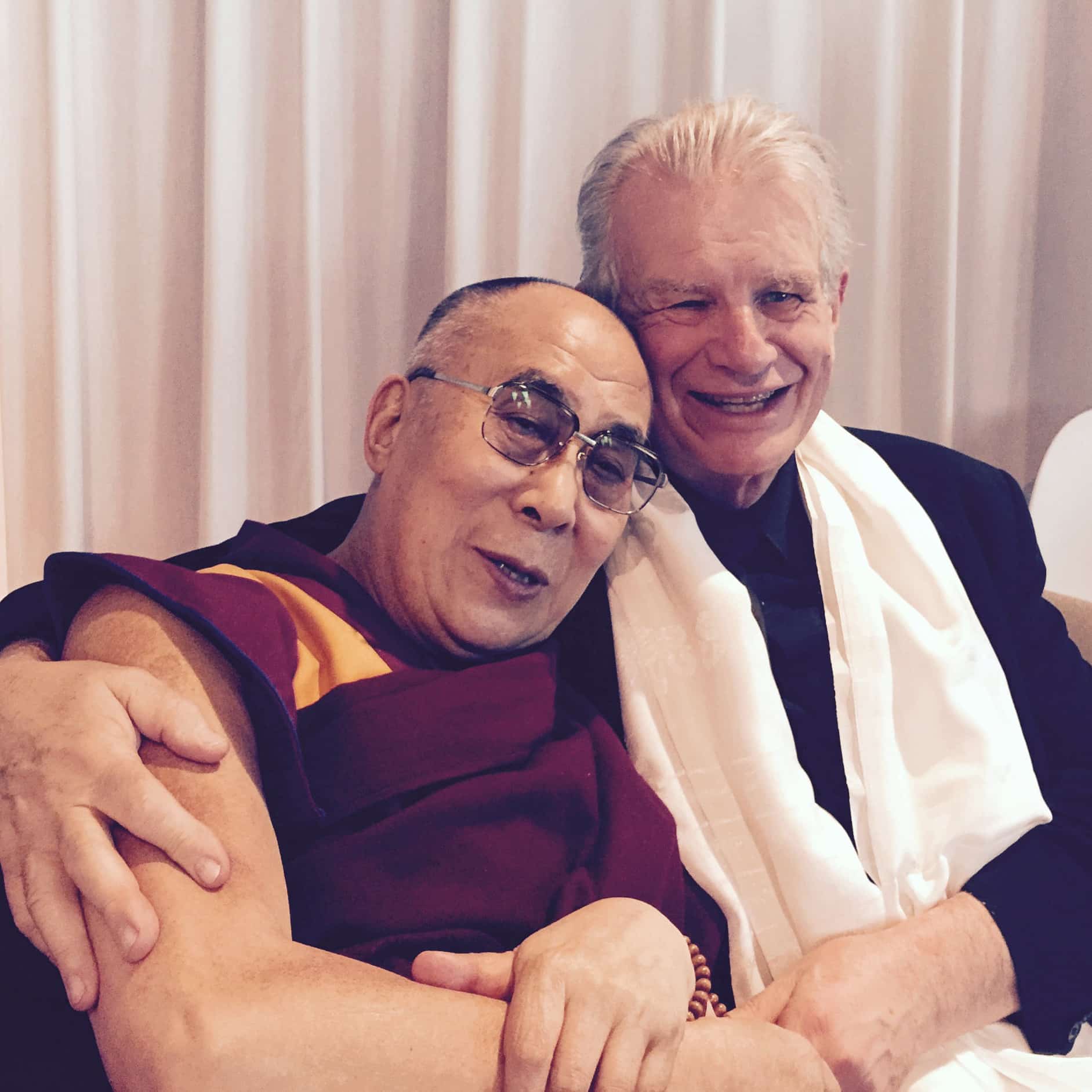 His Holiness the Dalai Lama with Rev. Bill Crews.