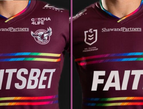 What would Jesus think of Manly pride jersey players?