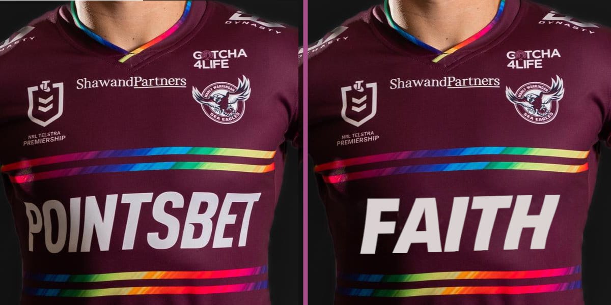 Manly pride jeresys have split the team on faith.