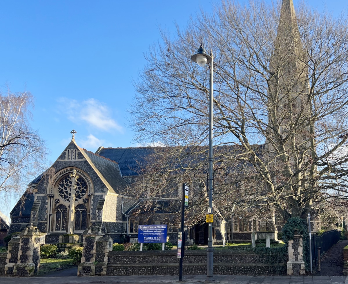 St. Andrew's Church in Hertford, UK.