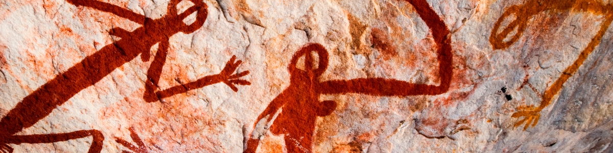 Aboriginal rock art in Australia.