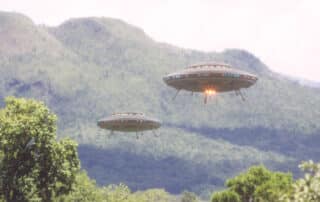 UFOs fly over a park; they can prove as distracting as the social media.