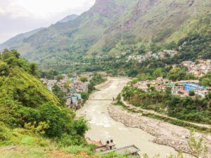 The Mahakali River that separates Nepal and India